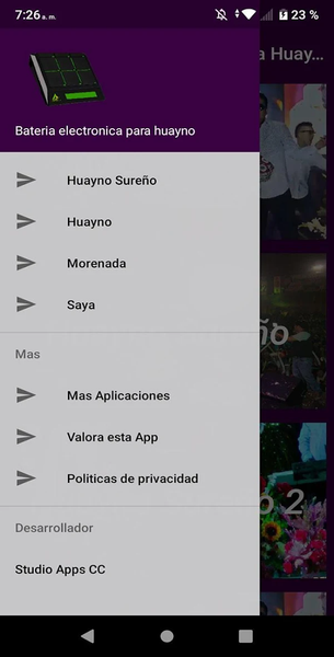 bateria electronica de huayno - Image screenshot of android app