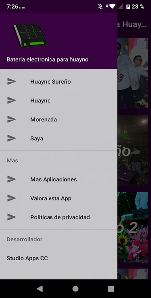 bateria electronica de huayno - Image screenshot of android app