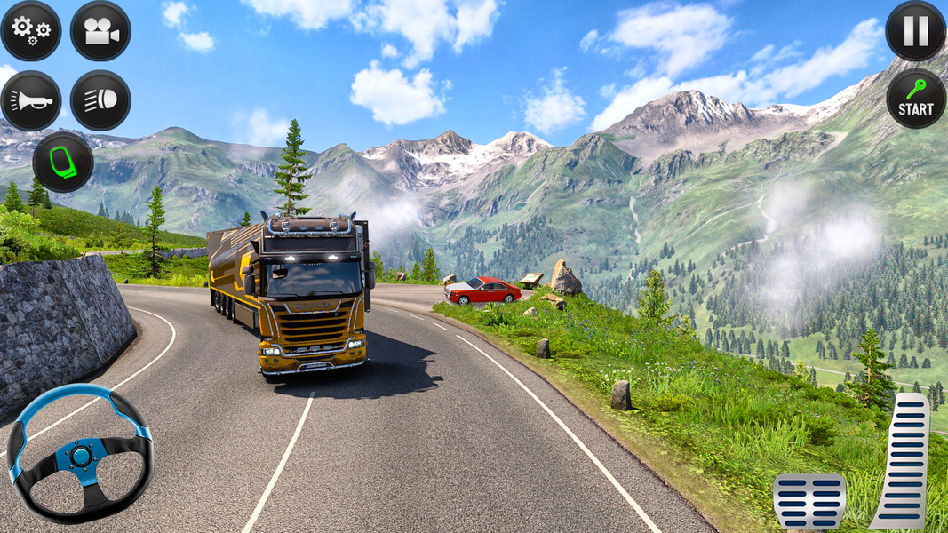 Euro Truck Simulator driving - Gameplay image of android game