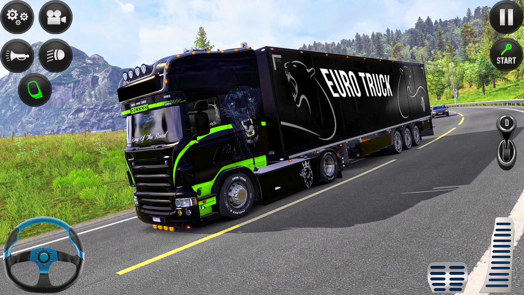 Euro Truck Simulator driving - Gameplay image of android game