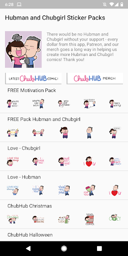 Official Hubman and Chubgirl Stickers for Whatsapp - Image screenshot of android app