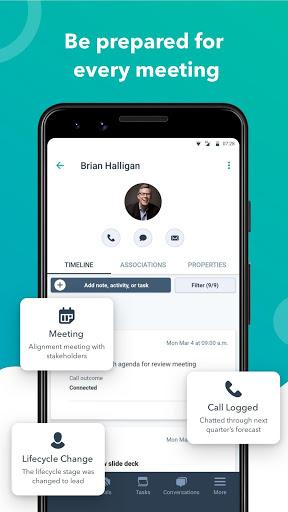 HubSpot CRM: Grow better - Image screenshot of android app