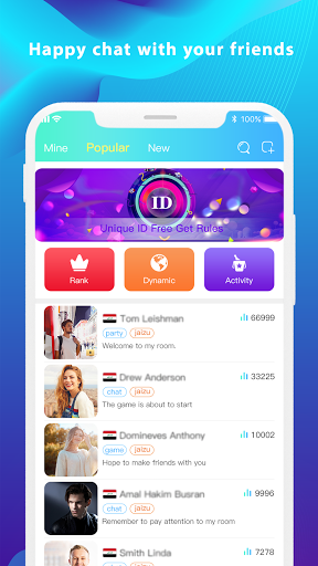 HuChat -  Voice Chat Rooms - Image screenshot of android app