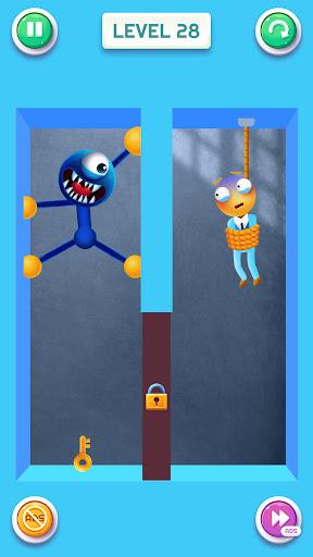 Blue Monster: Stretch Game - Gameplay image of android game