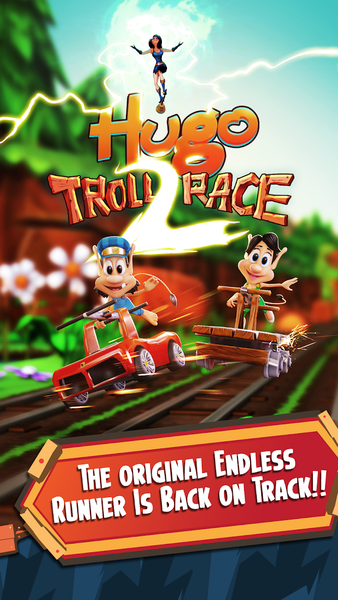 Hugo Troll Race 2: Rail Rush - Gameplay image of android game