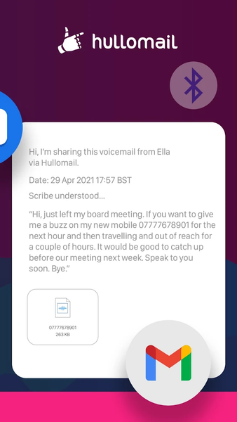 Hullomail Voicemail - عکس برنامه موبایلی اندروید