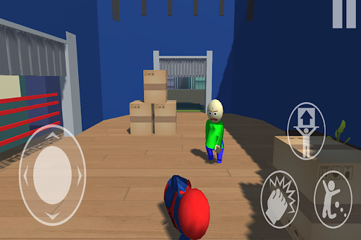 Spider vs Baldi Fall Neighbor Flat - Gameplay image of android game