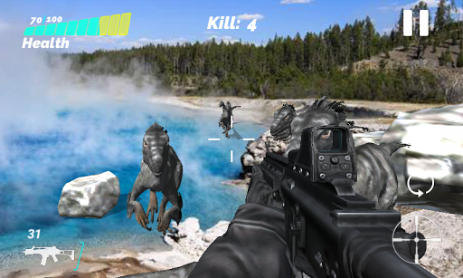 Raptor Hunter AR - Gameplay image of android game