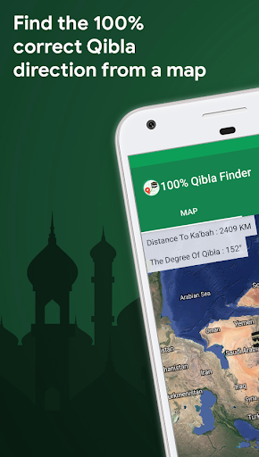 Qibla Finder Compass 100% - Image screenshot of android app