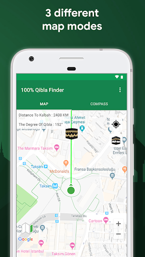 Qibla Finder Compass 100% - Image screenshot of android app