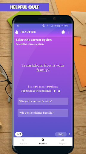 German Sentence Master ۲ - عکس برنامه موبایلی اندروید