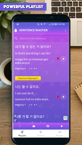 Korean Sentence Master - عکس برنامه موبایلی اندروید