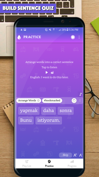 Turkish Sentence Master - عکس برنامه موبایلی اندروید
