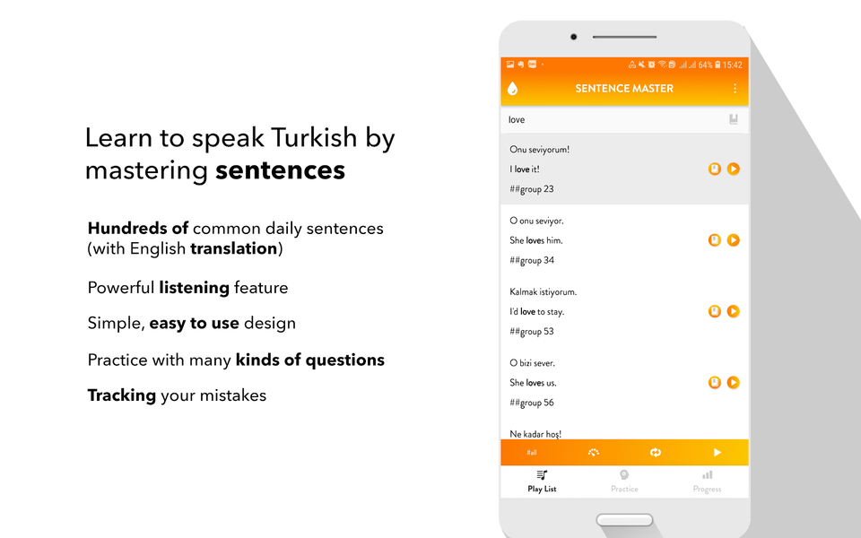 Turkish Sentence Master - عکس برنامه موبایلی اندروید