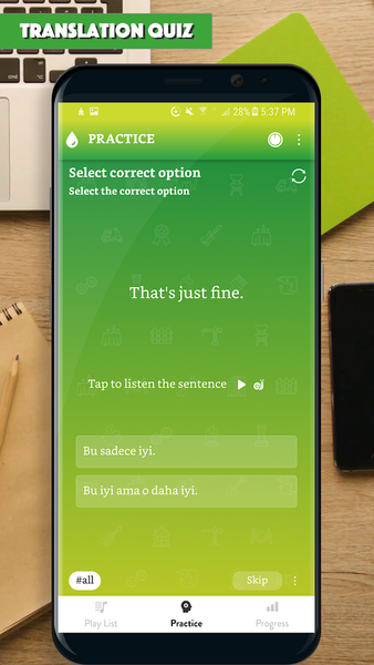 Turkish Sentence Master - Image screenshot of android app