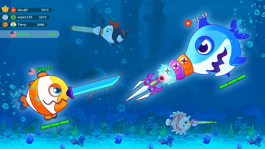 Shark vs Fish .io-Hungry World - Gameplay image of android game