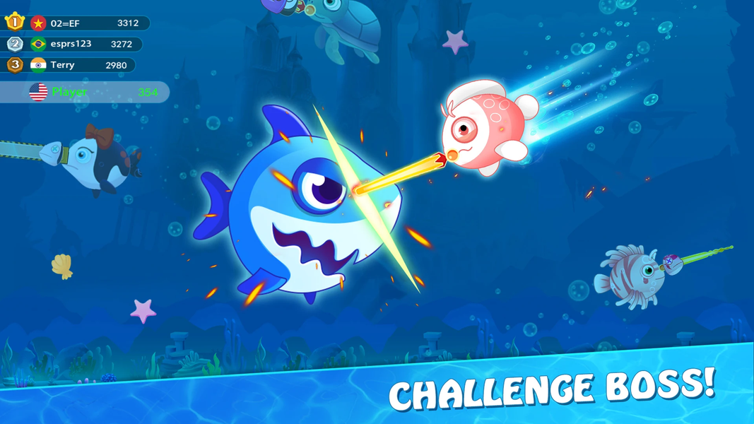 Shark vs Fish .io-Hungry World - عکس بازی موبایلی اندروید