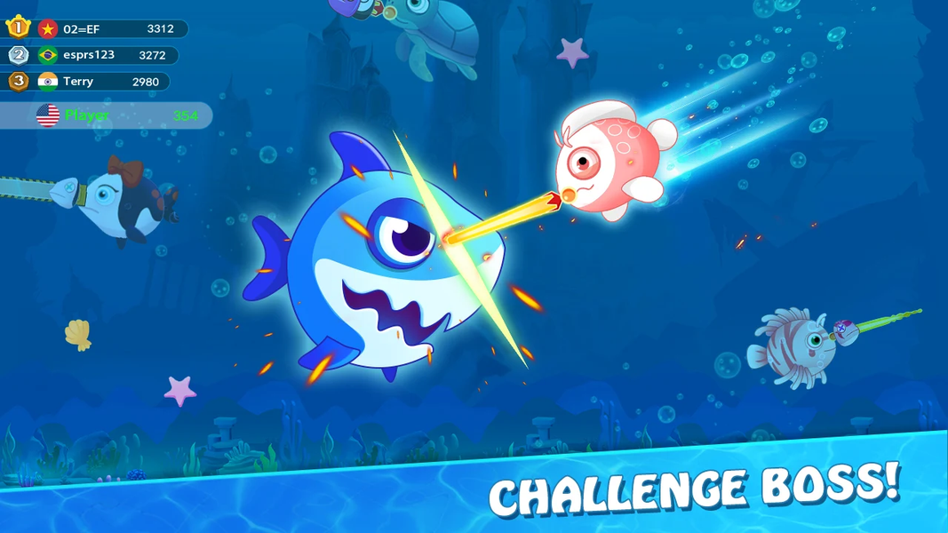 Shark vs Fish .io-Hungry World - عکس بازی موبایلی اندروید