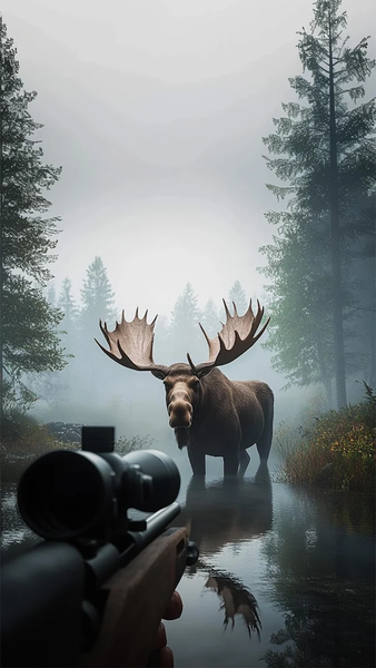 Hunting Wild: shooting hunter - Gameplay image of android game