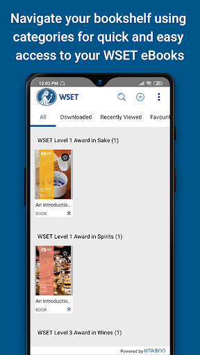 WSET eBooks - عکس برنامه موبایلی اندروید