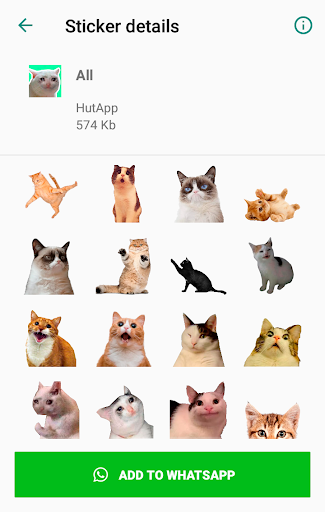 Cat Stickers for WhatsApp - عکس برنامه موبایلی اندروید