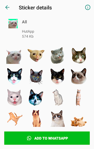 Cat Stickers for WhatsApp - عکس برنامه موبایلی اندروید