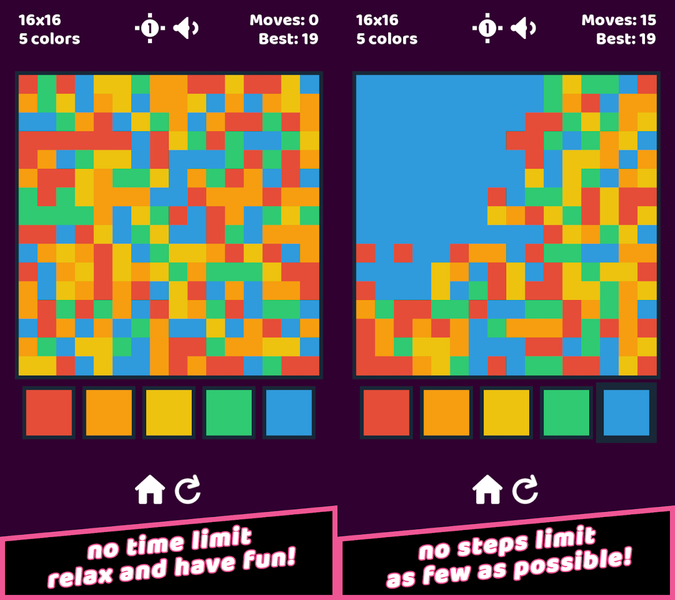 Color Queen! Flood Puzzle Game - عکس برنامه موبایلی اندروید
