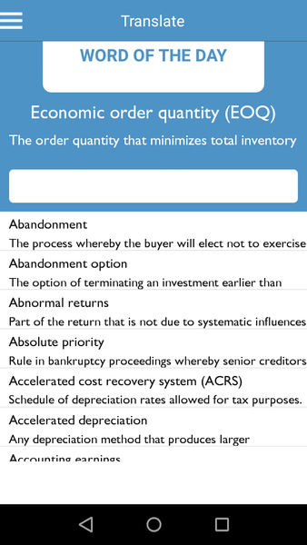 Financial Terms Dictionary - عکس برنامه موبایلی اندروید