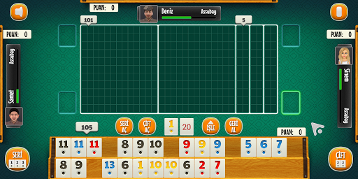 101 Okey - İnternetsiz - Gameplay image of android game