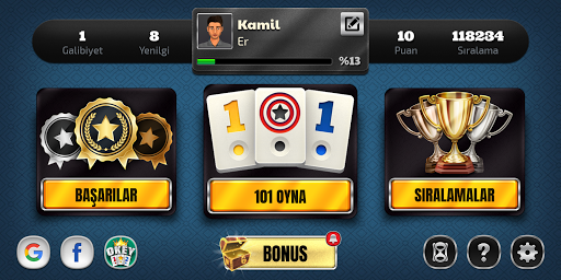 101 Okey - İnternetsiz - Gameplay image of android game