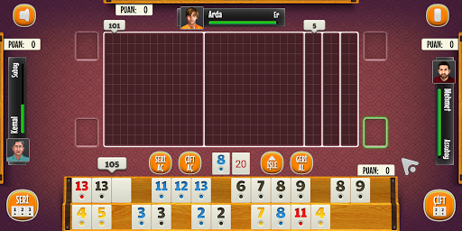 101 Okey - İnternetsiz - Gameplay image of android game