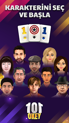 101 Okey - İnternetsiz - Gameplay image of android game