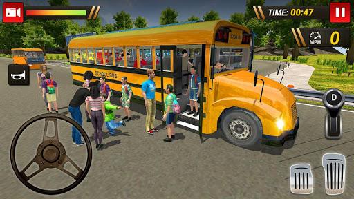 Offroad School Bus Driving Simulator 2019 - Gameplay image of android game