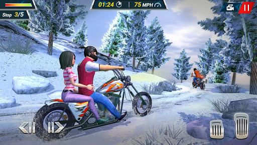 Snow Motorbike Racing 2019 Free - Gameplay image of android game
