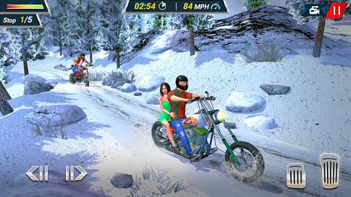 Snow Motorbike Racing 2019 Free - Gameplay image of android game