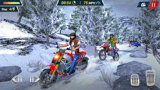 Snow Motorbike Racing 2019 Free - Gameplay image of android game