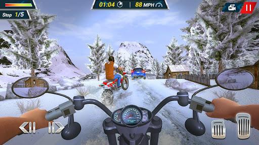 Snow Motorbike Racing 2019 Free - Gameplay image of android game