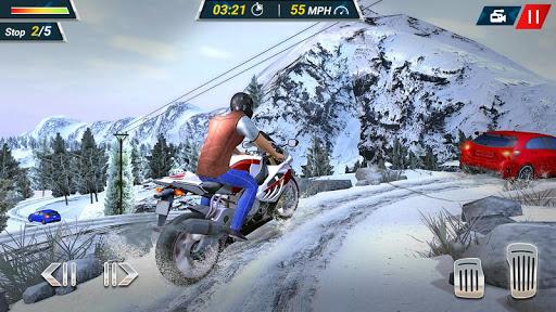 Snow Motorbike Racing 2019 Free - Gameplay image of android game