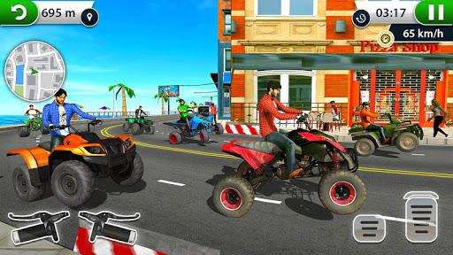 ATV City Traffic Racing Games 2019 - Gameplay image of android game