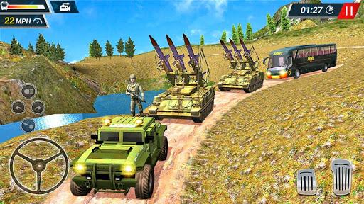 Offroad Army Bus Simulator 2019 - Gameplay image of android game