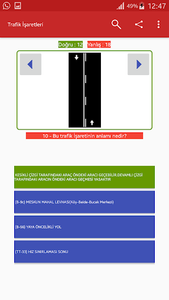 Traffic Signs Turkey Test - Image screenshot of android app