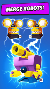 Merge Tower Bots - Gameplay image of android game