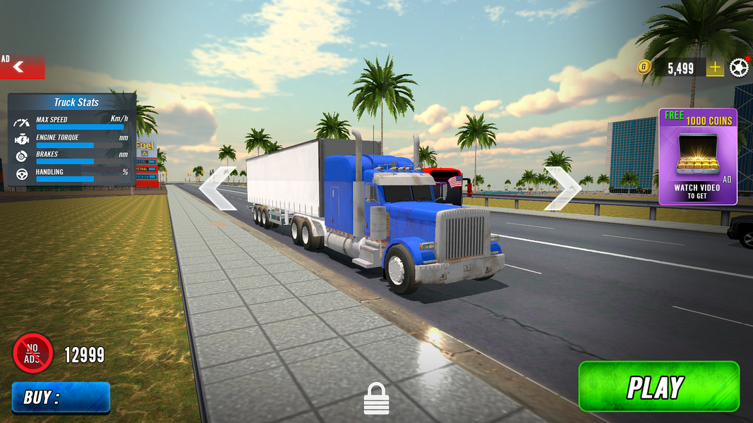 Ultimate Truck Driving Games - Gameplay image of android game