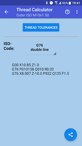 Thread calculator - عکس برنامه موبایلی اندروید