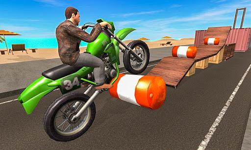 Fearless Moto Rider Stunt Mania 2019 - Gameplay image of android game