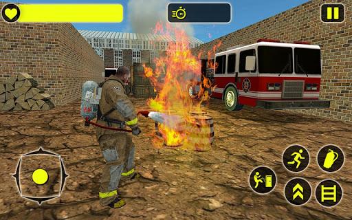 Firefighter School 3D: Fireman Rescue Hero Game - Gameplay image of android game
