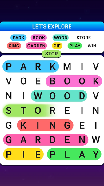 Word Search Puzzle Game - Gameplay image of android game