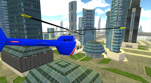 City Helicopter Simulator Game - Gameplay image of android game