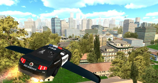 Flying Police Car Simulator - Gameplay image of android game