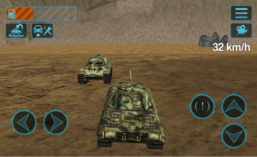 Tank Driving Simulator 3D - Gameplay image of android game